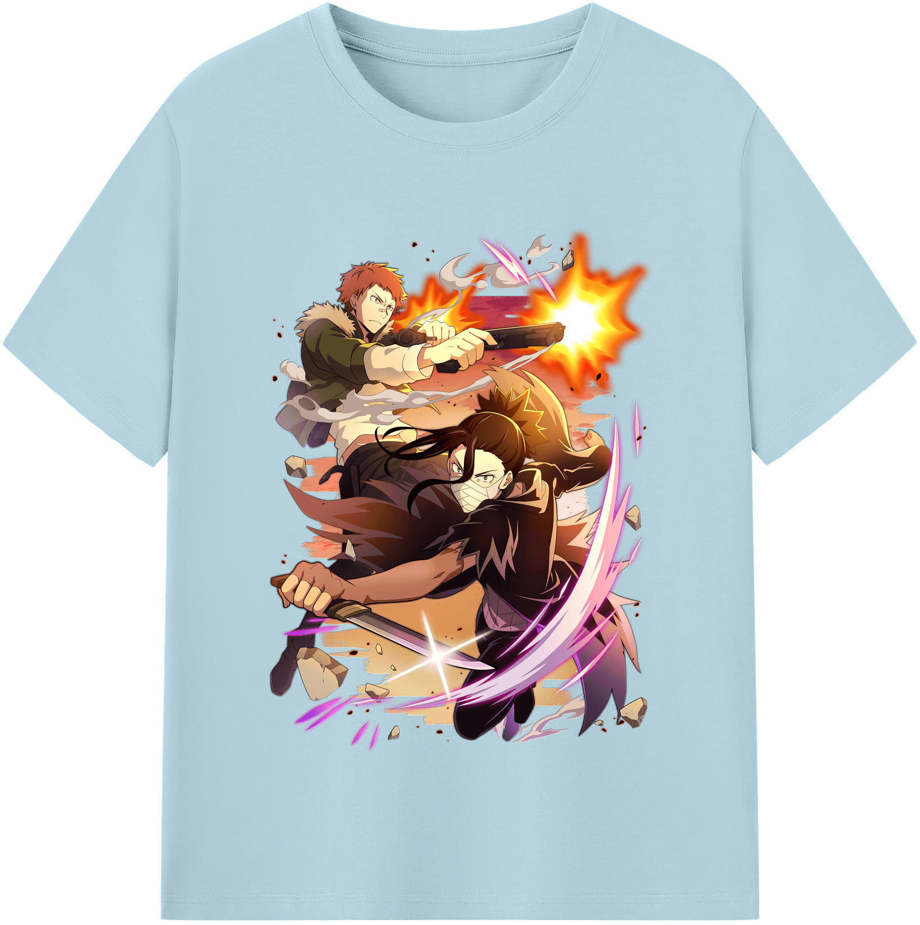 （画像用） 文豪ストレイドッグス Bungo Stray Dogs 綿100％半袖Tシャツ（フロントプリント）